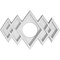 Ekena Millwork Zoe Architectural Grade PVC Ceiling Medallion, 12"W x 8"H x 3"ID x 3 3/4"C x 1"P, One-Piece CMP12X8ZE-03000 - alternate 1